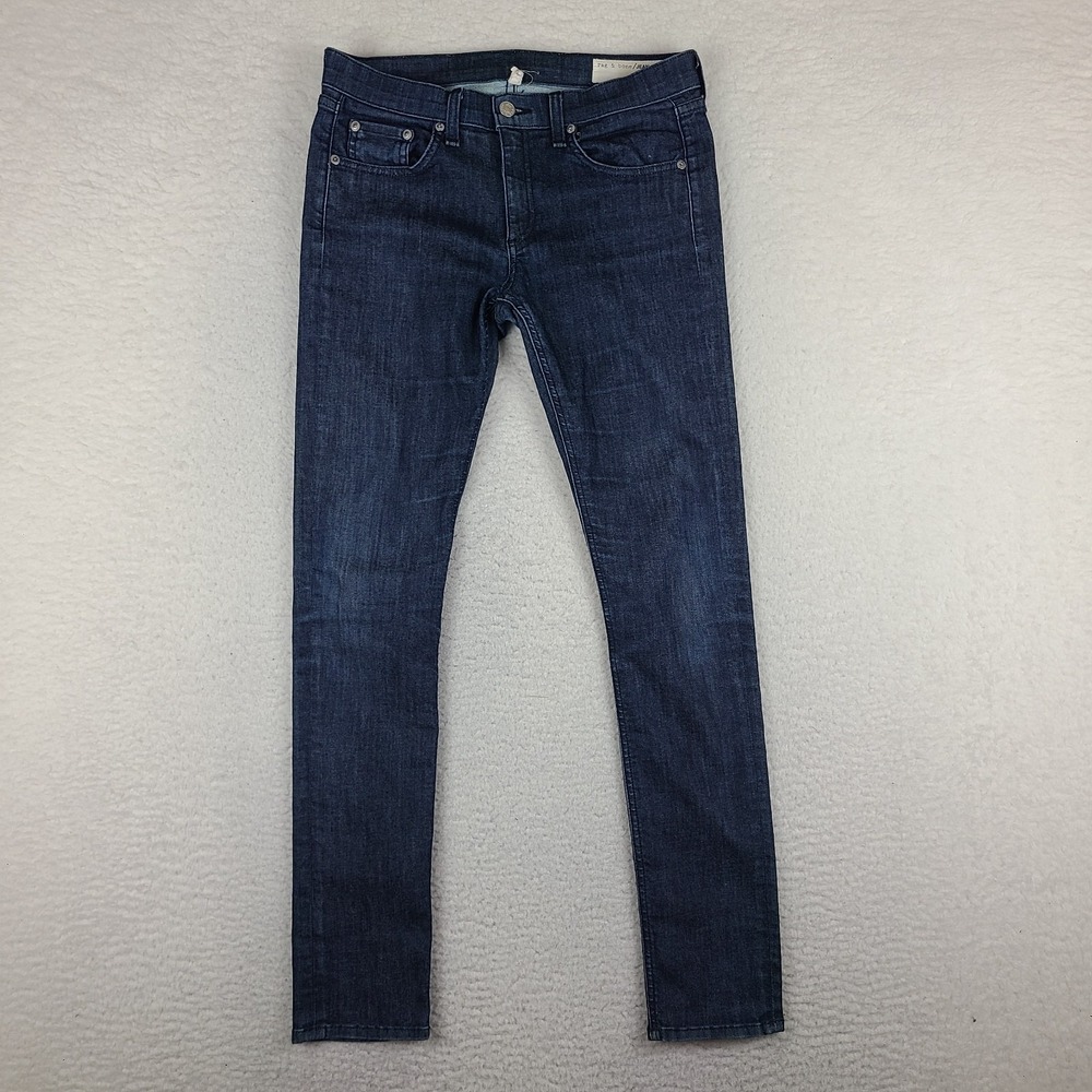 Rag & Bone Jeans Womens 29x30 Blue Skinny INDIGO Dark Wash Denim